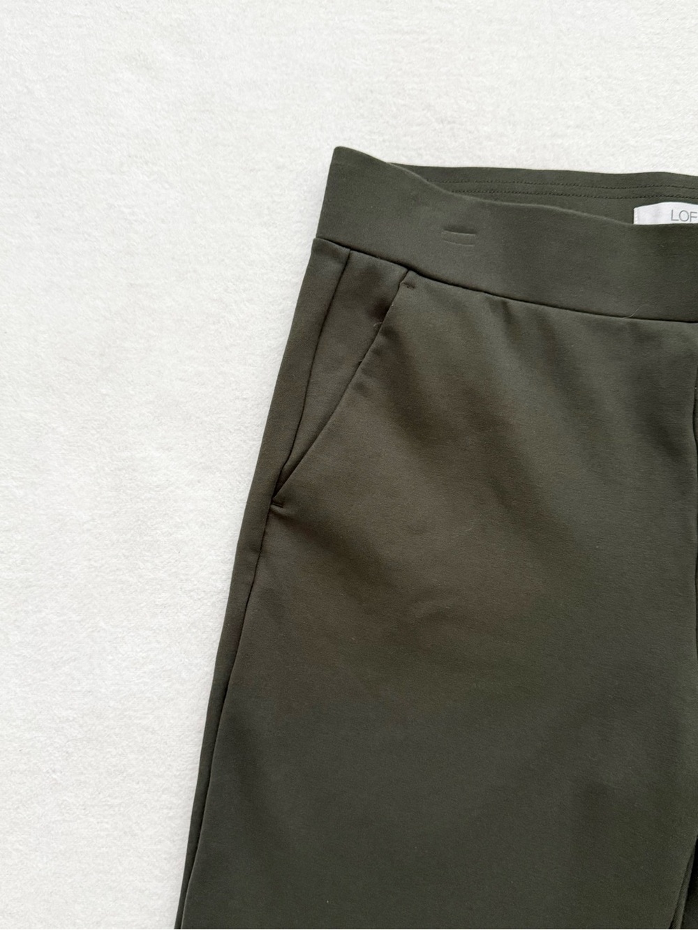 LOFT Ponte Pants in Olive Green - Picture 3 of 8